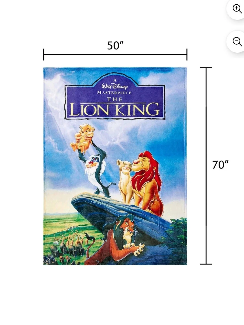 Disney The Lion King Classic VHS Boxed Silk Touch Throw, 50